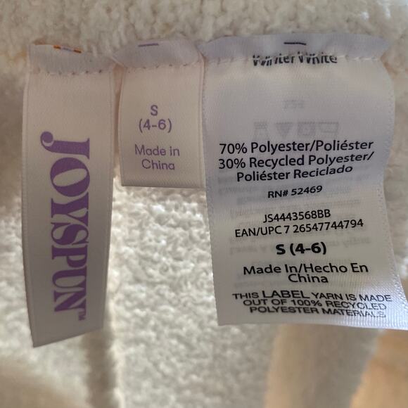 NEW JOYSPUN Ultra Soft & Cozy Chenille Pants Size Small (4-6) Winter White Warm - Picture 4 of 4